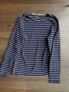 Boden Striped Tee in Navy